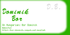 dominik bor business card